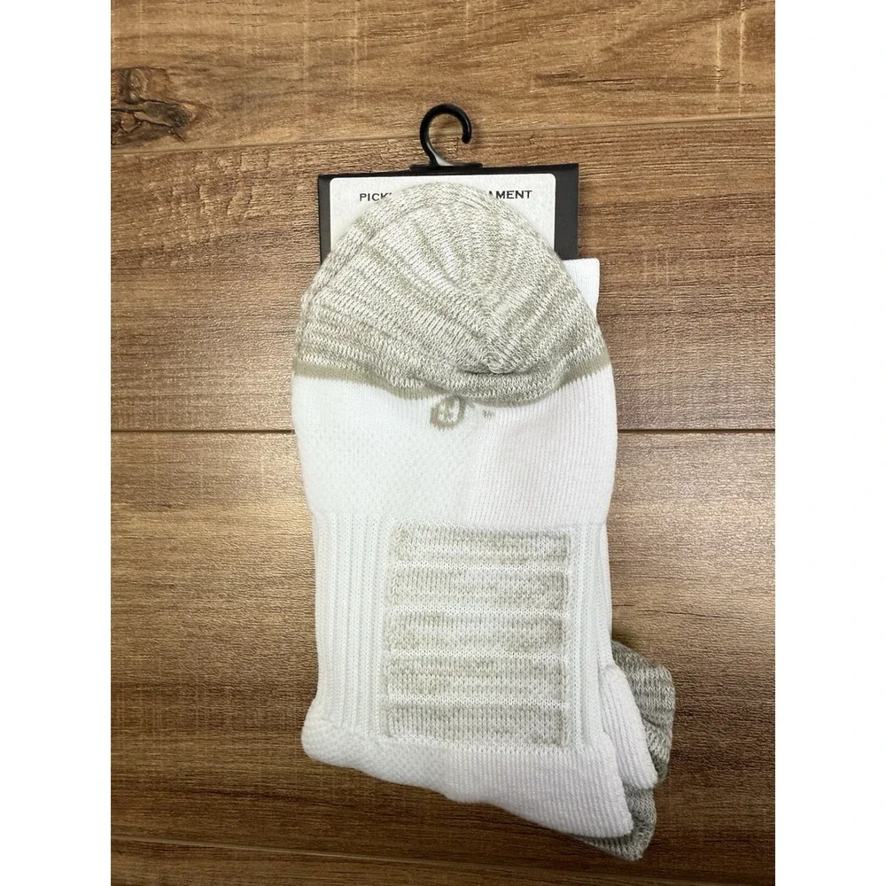 NWT Strideline Socks Men's M/L 8-12 MS I'm‎ Possible White Orange